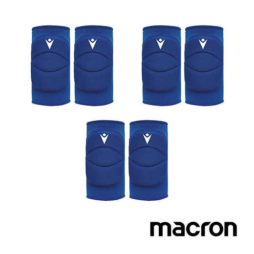 MACRON Set 3 coppie di ginocchiere taglia S