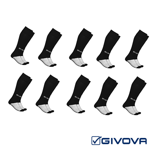 GIVOVA Calza calcio taglia senior - set 10 pezzi