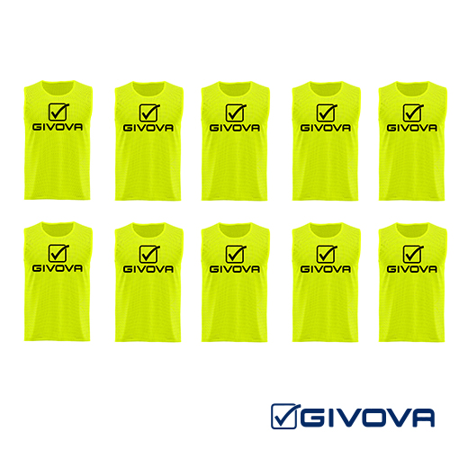 GIVOVA Casacca pro allenamento taglia S/L giallo - set 10 pezzi